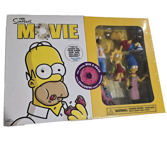 2007 Simpsons Movie Collectors DVD 2 Pack Set Exclusive Figures New Sealed Rare - Picture 1 of 5
